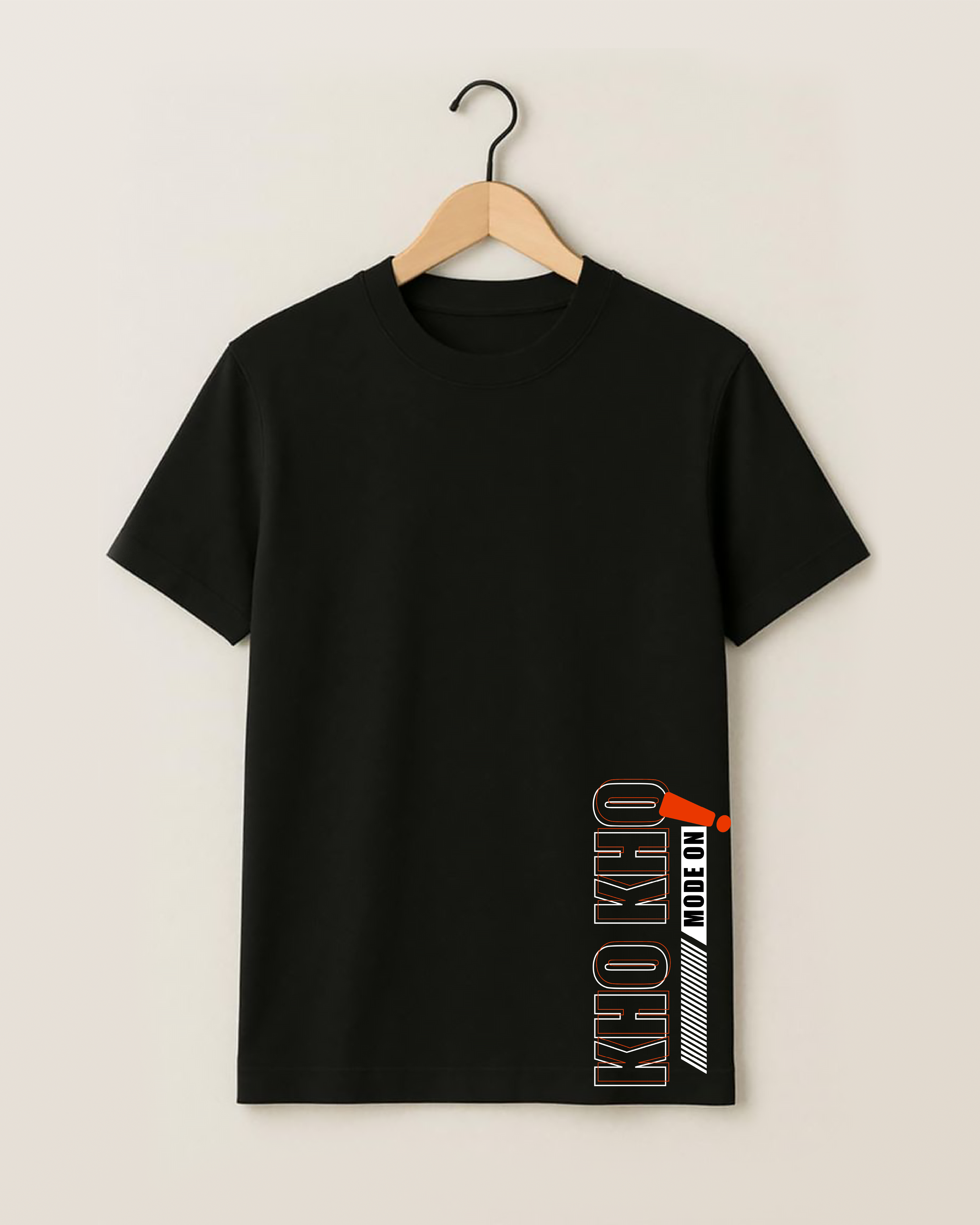 Kho Kho Pulse Black Graphic T-Shirt